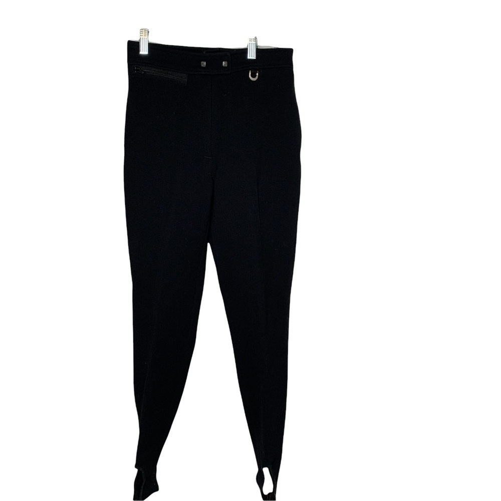 Vtg Olympia womens Skiwear pants size 12 black Australia Smaller Wool Blend